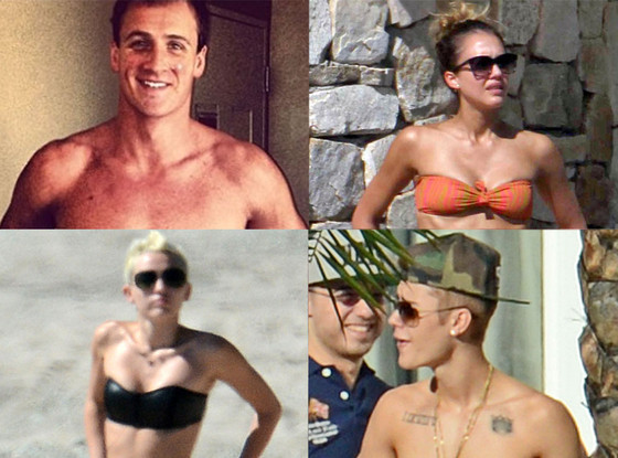 Ryan Lochte, Jessica Alba, Miley Cyrus, Justin Bieber Ryan Lochte, Jessica Alba, Miley Cyrus, Justin Bieber